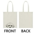 thumbnail image 2 of WIRESTER 14.17 x 12.2 inches Cotton Tote Bag Reusable Grocery Shopping Cloth Bags - Animal Bichon Frise Dog, 2 of 6