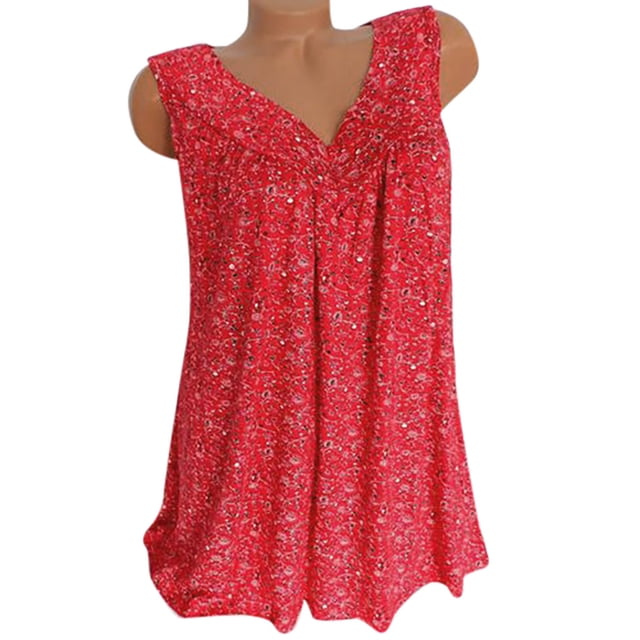 Ketyyh-chn99 Tank Tops Y2k Top Sleeveless Cami Shirt Slim Solid Ribbed Tank Top Red,L