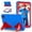 Blue+Red, variant on JTCASES for Samsung Galaxy Tab A9 Plus 12.4" 2023 SM-X810/X816/X818 Case, Pencil Holder Sliicone Back Cover, Tri-layer Hybird Fodable Bracket Kid-friendly Heavy Duty Shockproof Stand Cover, Red+Blue