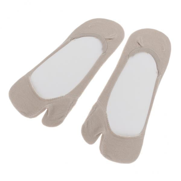 2x Socks - Calcetines de antideslizantes para mujer, de corte bajo, adecuados para y sandalias Salvador Calcetines Tabi de corte bajo para mujer