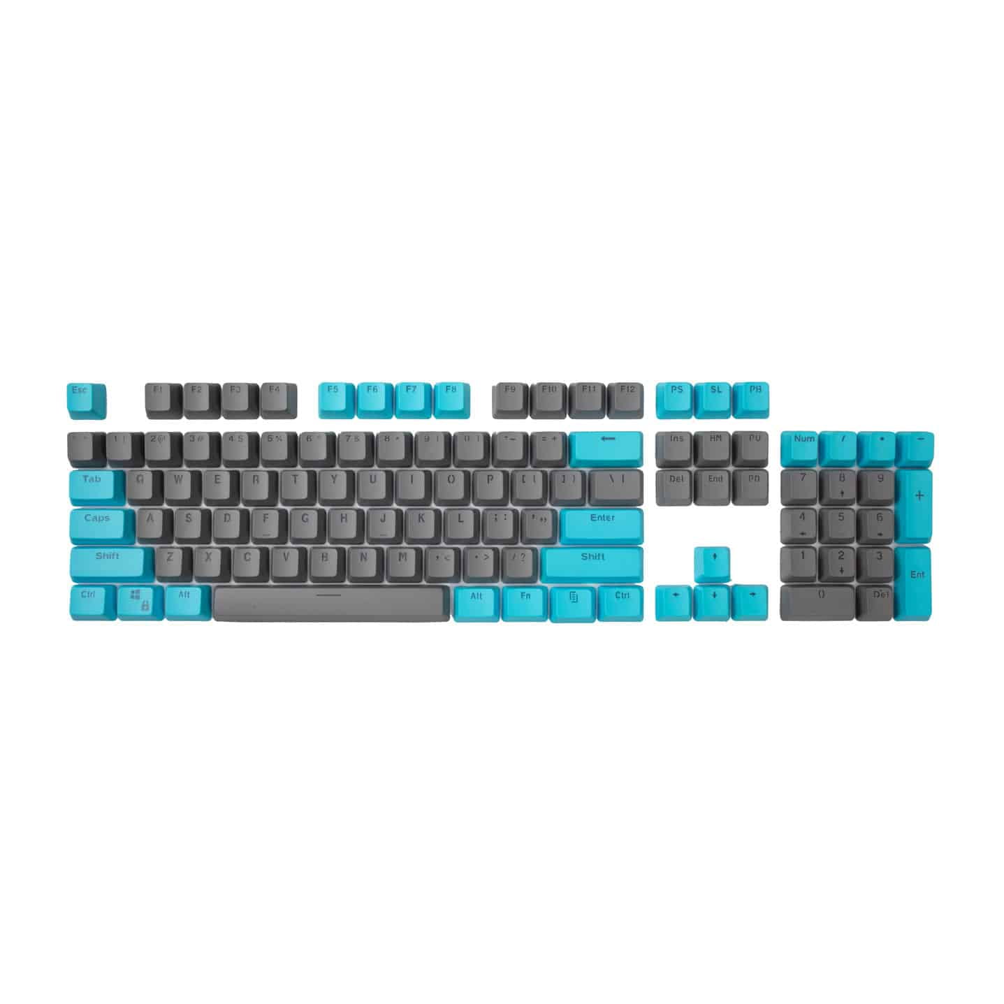 Stryker PBT Mixable Keycaps 104 key set [Blue and Gray]