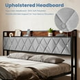 thumbnail image 6 of CONCETTA King Bed Frame, Heavy Duty Metal, Storage Headboard with Charging Station, Noise Free, No Spring Box Required, 1100lbs Capacity, 6 of 8