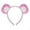 Rose Pink Beibei Bea, variant on Furry Bear Ear Hairhoop for Female Face Washing Makeup Plush Hairband Cosplay Costume Accessory Halloween Party Headwear