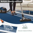 thumbnail image 5 of Navy Blue White Stripe Outdoor Rug 4x6 Ft - Reversible Patio Rug Outdoor Camping Rugs, Modern Rustic Vertical Striped Washable Indoor Outdoor Area Rugs, Non-Slip Outdoor Carpet Runner for Deck/Porch, 5 of 8