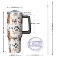 thumbnail image 2 of OBREWU Golden Retriever Tumbler with Handle and Lid,Golden Retriever 40oz Double Wall Vacuum Insulated Tumbler,Cups Gift for Women and Men, 2 of 7