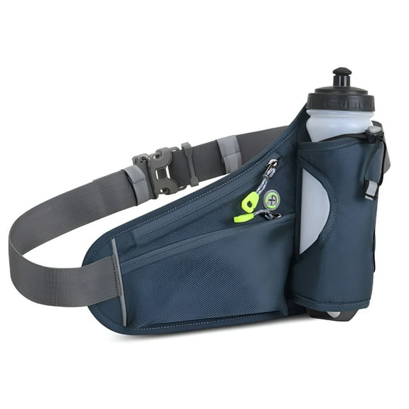 GJX Hydration Running Belt with Water Bottle Holder, Dark Gray