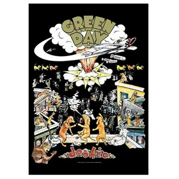 Green Day Poster Flag Dookie Tapestry Cloth Fabric Wall Banner 30" x 40"