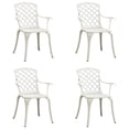 thumbnail image 1 of vidaXL Garden Chairs 4 pcs Cast Aluminium White, 1 of 5