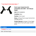 thumbnail image 2 of Front Lower Control Arm Kit - Compatible with 2008 - 2013 Nissan Rogue 2009 2010 2011 2012, 2 of 3
