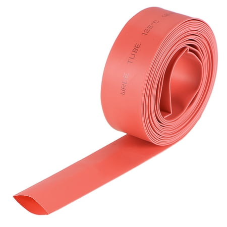 Uxcell Heat Shrink Tubing Heat Shrinkable Tube Cable Sleeve 10ft Red 0.63 in