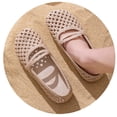 thumbnail image 6 of BRICH Mary Jane Flats for Women Perforated Round Toe Ballet Flats Comfortable Ballerina Shoes Khaki 8.5, 6 of 7