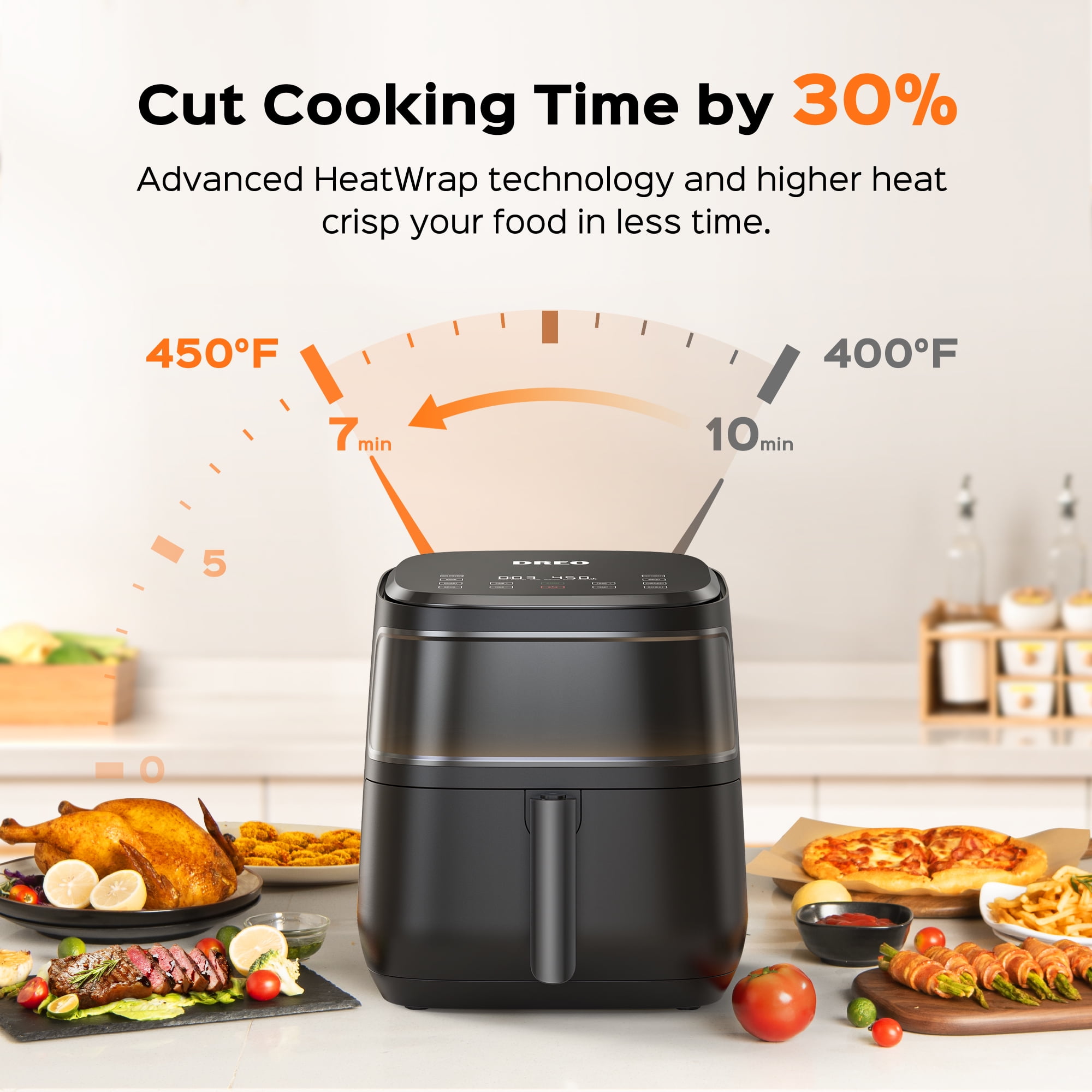 Dreo ChefMaker Free Air Fryer Power Airfryers Plus Temperature Control Electric Air Frier Digital Air Fryer Oven