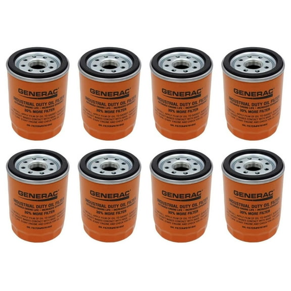 Replacement for Generac 8 Pack Genuine Oil Filters for 0044510 Generator - 070185ES-8PK