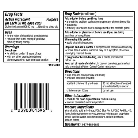 Vicks ZzzQuil Liquid Sleep Aid, Non-Habit Forming, Warming Berry, Over-the-Counter Medicine, 6 fl oz
