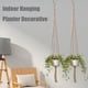 thumbnail image 4 of YiJuHui Macrame Plant Hanger Handmade Cotton Rope Hanging Planter Holder with Wood Hook for Indoor Outdoor Home Decor Wall Garden Boho 122cm, 4 of 9