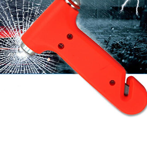 Lomubue 2 in 1 Car Glass Window Breaker Safety Escape Emergency Hammer Seat  Belt Cutter 