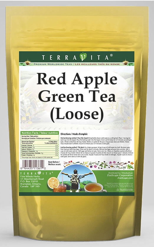 Terravita Red Apple Green Tea Red Apple Loose Leaf Green Tea 8 Oz 1 Pack Zin Walmart Com Walmart Com