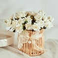 thumbnail image 3 of FaLX 1 Bunch Artificial Flower No Watering 5 Forks 10 Heads Simulation Rose Bouquet Decoration Home Decor, 3 of 8