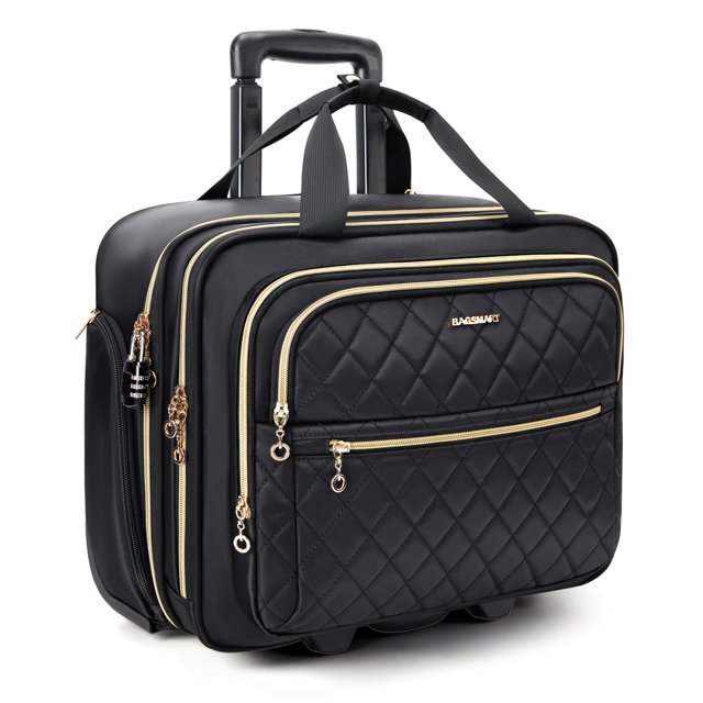 Bolsa con ruedas BAGSMART para portátil de 15,6 pulgadas, 40 L, negra