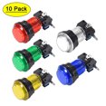 thumbnail image 1 of Botón de empuje para juegos 33.5mm redondo interruptor iluminado LED 12V con microswitch 5 colores 10pcs, 1 of 5