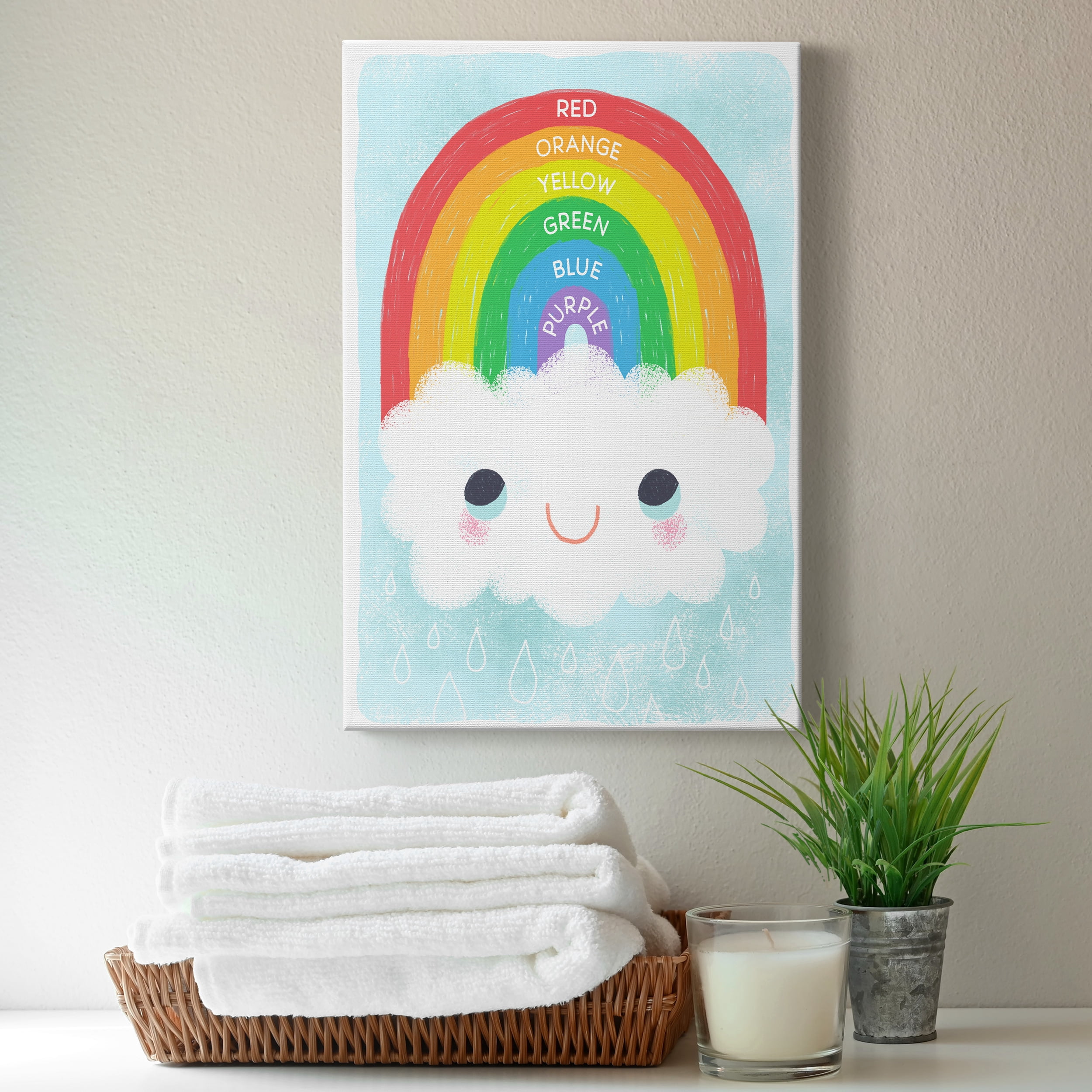 Rainbow Colors Premium Gallery Wrapped Canvas - Ready to Hang - 24 x 36
