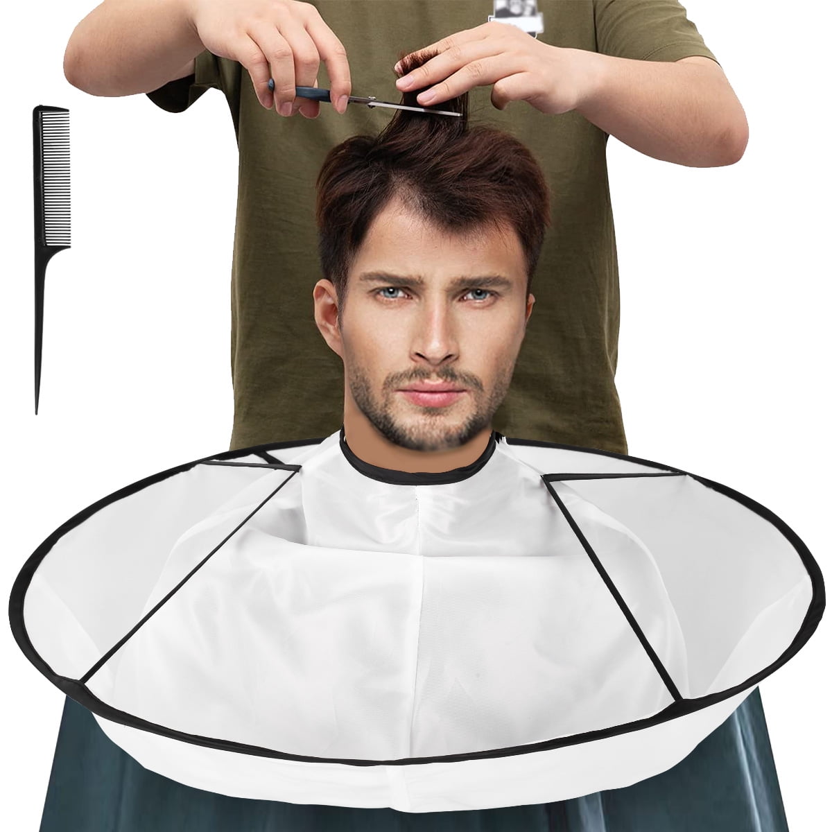 Tnjskce Hair Cutting Cape Foldable Hair Cutting Cloak Hairdressing Umbrella  Cape Waterproof Adults DIY Haircutting Cloak w/ Adjustable Collar for  Barber Salon Home Cape Apron 