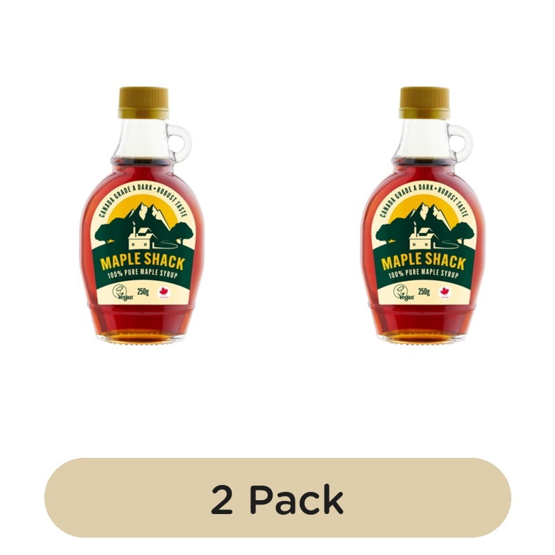 Maple Shack 100% Pure Grade A Maple Syrup 250g, British Import (Pack of 2)