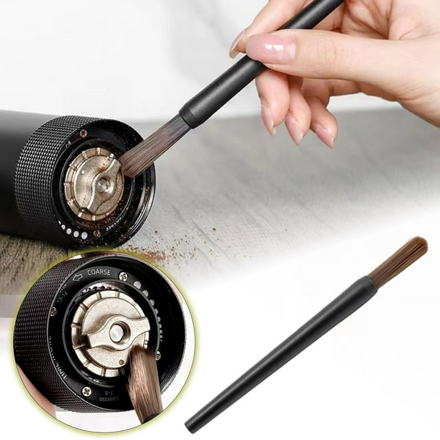 Cleaning Brush Cleaning Tool for Kitchen and Coffee Grinder with Durable Handle and Polyester for Easy Debris Removal