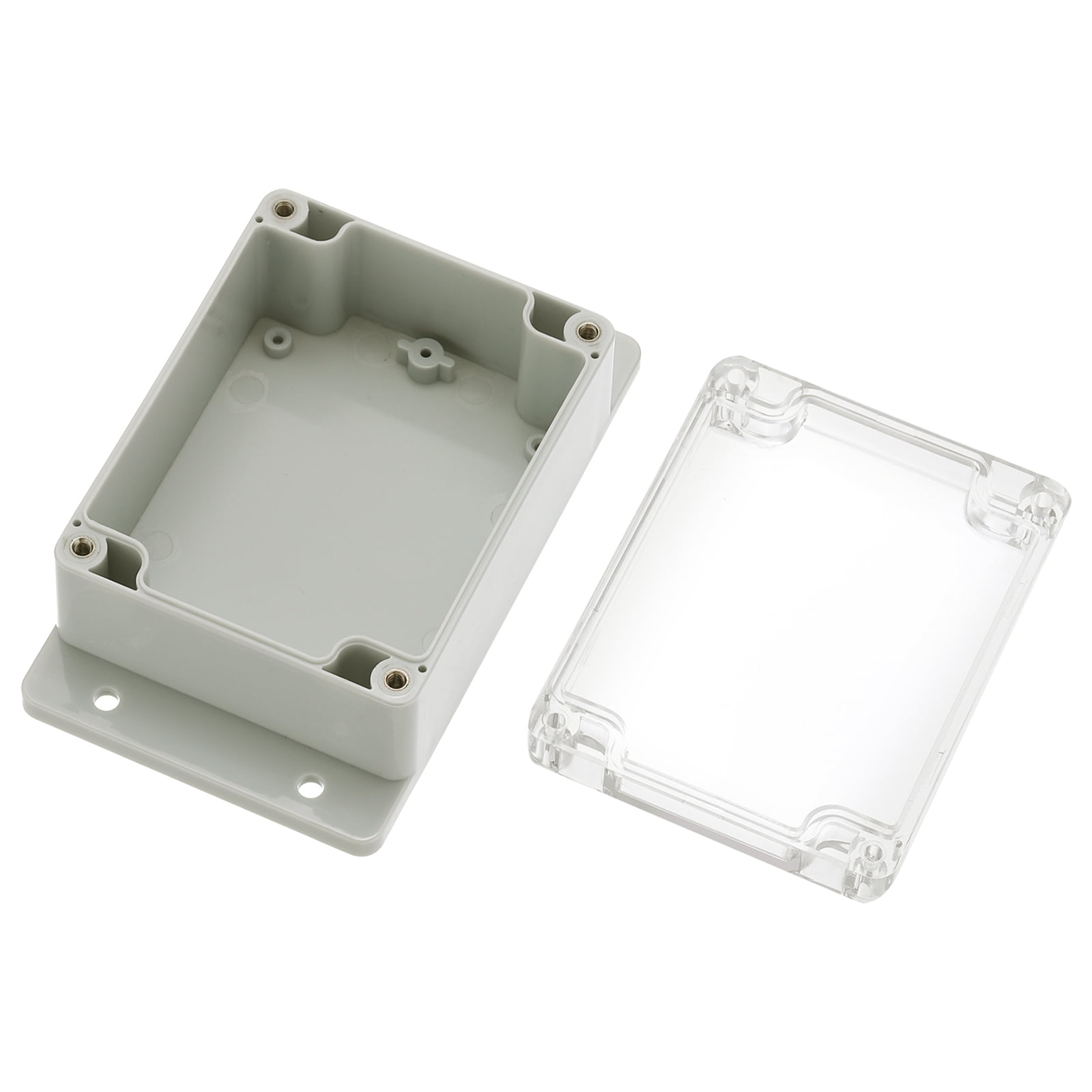 Uxcell 4.52" x 3.54" x 2.16" Junction Box DIY Wiring Box Enclosure Project Case ABS for DIY Projects Grey, 2 Pack
