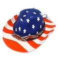 thumbnail image 3 of Bainana 250 Anniversary USA Hat For Women Men Wide Brim Retro Breathable Red White And Blue Cowboy Hat For July 4Th Festival Party, 3 of 8