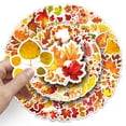 thumbnail image 5 of 50Pcs Thanksgiving Leaves Stickers, 5Cm Different Shapes And Patterns Creative Cartoon Plant Decals, Waterproof Removable Decorations For Suitcases Laptops Bicycles, 5 of 7