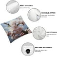 thumbnail image 4 of Nawypu  Throw Pillow Covers Square Cushion Cover Peach Blossom Modern Farmhouse Cushion Case Soft Pillowcase for Couch Bed Car Home Decoration Throw Pillows 2pc, 4 of 6