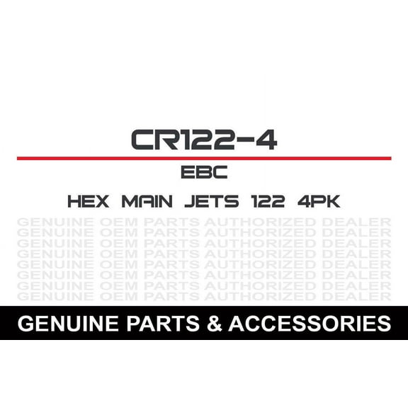 EBC Brakes  CR122-4; Hex Main Jets #122 4-Pack