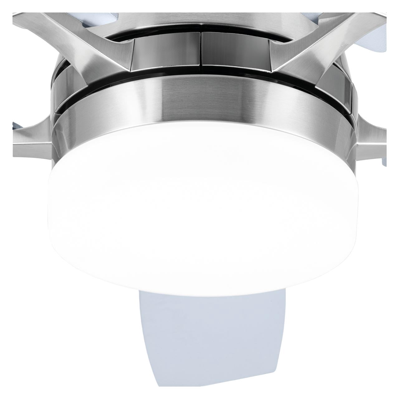Continental Electric 52" Ceiling Fan Brushed Nickel, Five Blades, Indoor