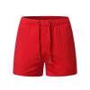 thumbnail image 1 of Wide Leg Pants Men's Summer Outdoors Casual Pockless Solid Color Zipper Drawstring Sport Shorts Pants Red L, 1 of 4