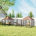 thumbnail image 2 of PawHut Enclos Extérieur pour Chien avec 2 Pcs, Bols Rotatifs et à Hauteur Réglable, 2 of 10