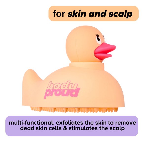 Body Proud - Brosse canard exfoliante et nettoyante, corps et cuir chevelu, 1 u.