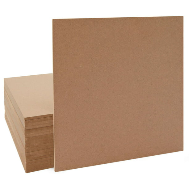 20 Pack Wood Boards Crafts, 1/4 Inch Thick Square MDF Chipboard Sheets, 12x12 - Walmart.com