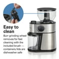 thumbnail image 5 of Hamilton Beach Electric Burr Coffee Grinder, 14 Cups, 18 Grind Settings, Stainless Steel, 5 of 9