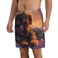 thumbnail image 2 of Zufioo Puppy Lying On A Cloud for Men's Casual Beach Shorts, Sports Fitness Quick-drying Drawstring Shorts with Pockets for Home Wear-Medium, 2 of 6