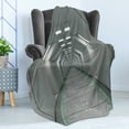 thumbnail image 4 of Futuristic Soft Flannel Fleece Blanket, Sci-Fi Corridor Inside Space Station Ship Laboratory Technology Fiction Picture Art, Cozy Plush for Indoor and Outdoor Use, 50" x 70", Green, by Ambesonne, 4 of 5