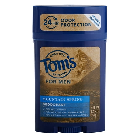Tom's Of Maine Natural Aluminum-Free Deodorant, Mountain Spring, 2.25 (Best Smelling Men's Deodorant 2019)