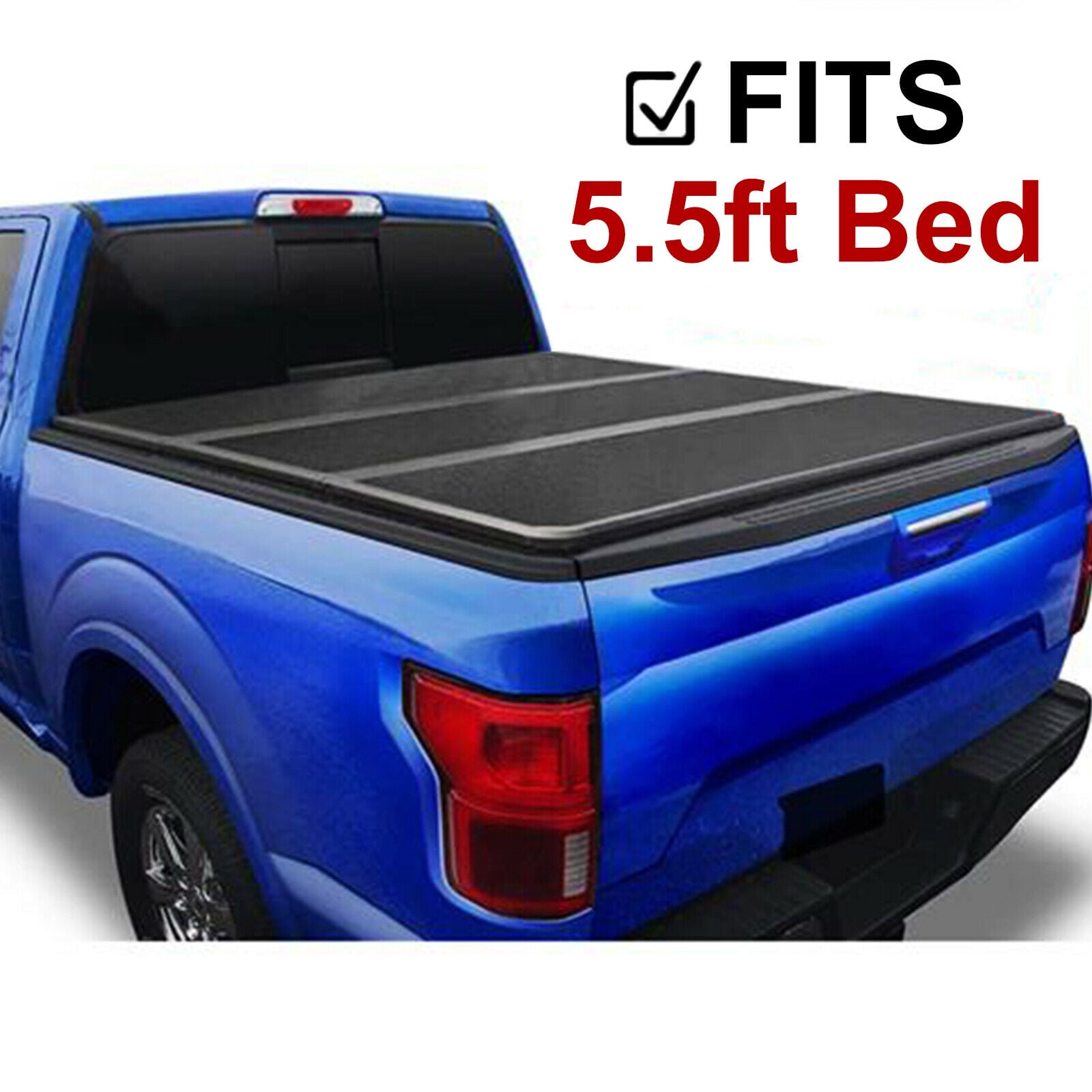 For 2009 2019 Dodge Ram 1500 Pickup 55ft Truck Bed Hard Tri Fold Tonneau Cover Walmartcom Walmartcom