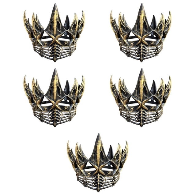 MesaSe Ensemble de 5 Couronnes pour Hommes Couronnes Femmes Fée Rave Coiffe Or Homme Doré