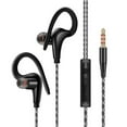 thumbnail image 1 of Wired In-Ear Sports Headphones with Microphone  Wrap Around Running Headphones with Over Ear Hook  Sweatproof Earphones for Heavy Workout Gym Exercise, 1 of 8