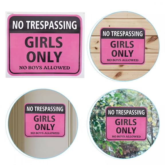 XIBUFE Tween Bedroom Decor for Girls – Girls Only Sign Pvc 1Set Rectangle Wall Decor for Teen Girls Tween Girl Bedroom Decor
