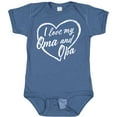 thumbnail image 3 of Inktastic I Love My Oma and Opa in White Chalk Heart Boys or Girls Baby Bodysuit, 3 of 5