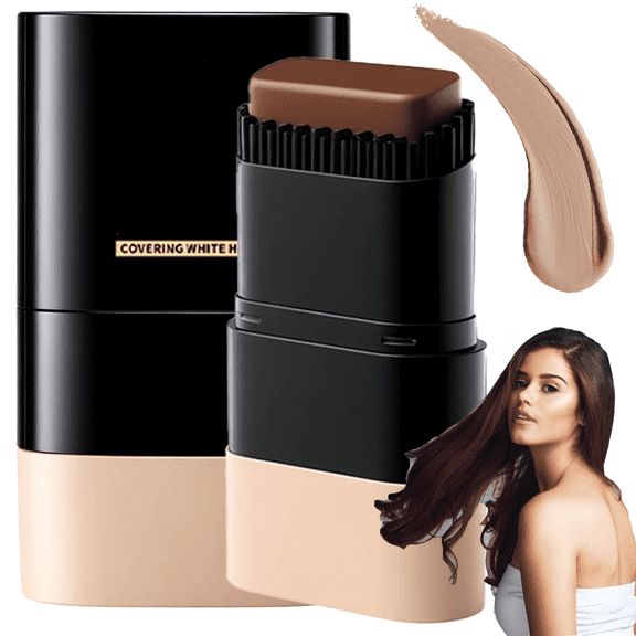 2-in-1 Hair Color Stick & Comb - Waterproof, Sweat-Proof Instant Root Touch Up for Gray Hair - Safe for Women & Men , Hair Dye Stick , Waterproof and Sweatproof Hair Dye Stick(brown)