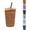 Brown, variant on Reusable Insulated Neoprene Iced Coffee Sleeves for Iced Coffee Cups, Coffee Coolies sleeves for Iced & Hot Drinks Brown Coffee Beans,L(32oz)