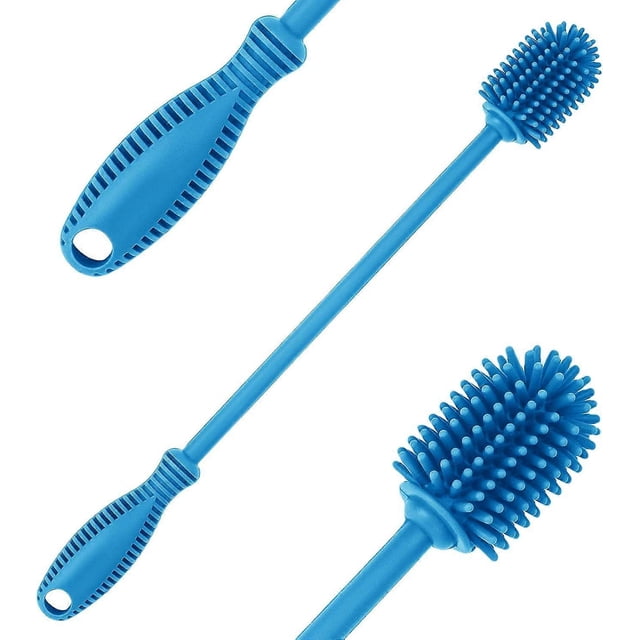 Silicone Bottle Cleaning Brush with Long Handle 31cm/12.5" for Baby Bottles Hydro Flask Glassware Perfect Smaller 1PC